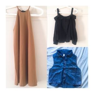 3pieces tops & dress packages on sale